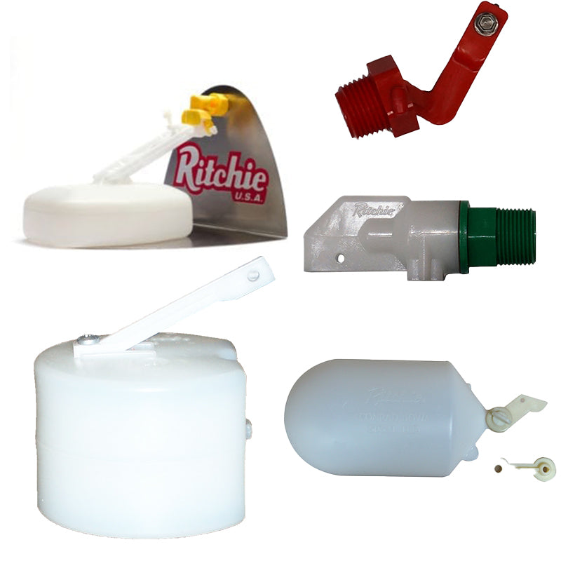 Ritchie valves and floats for Ritchie automatic waterers