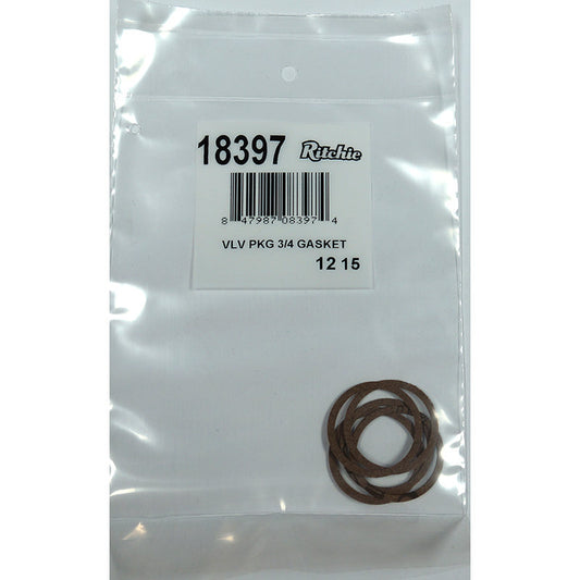 Ritchie 18397 valve package 3/4 gasket