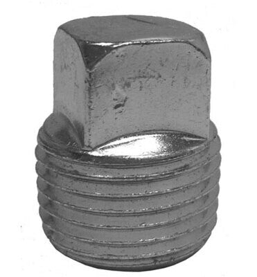 Trojan Water Master 1/2" Galv. Square Head Plug. #16622