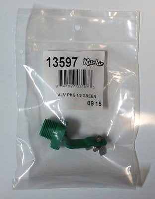 Ritchie 1/2" Green Valve #13597 High Pressure 60-80 PSI