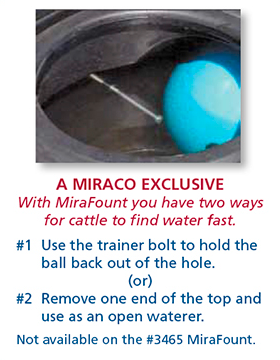 MiraFount 3465 Unheated Two-Hole Livestock Waterer